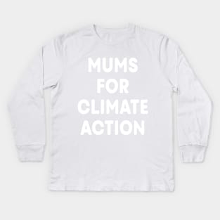 Mums for Climate Action (Hot Pink) Kids Long Sleeve T-Shirt